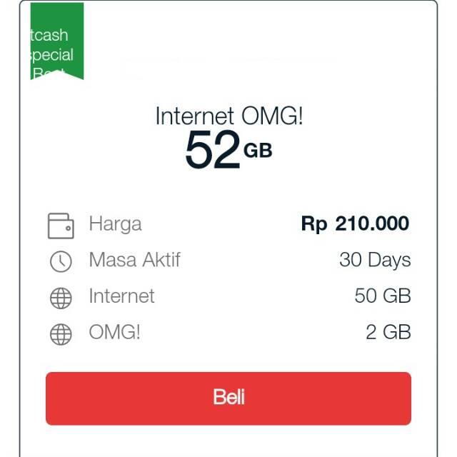 KUOTA TELKOMSEL 52GB DAN 32GB