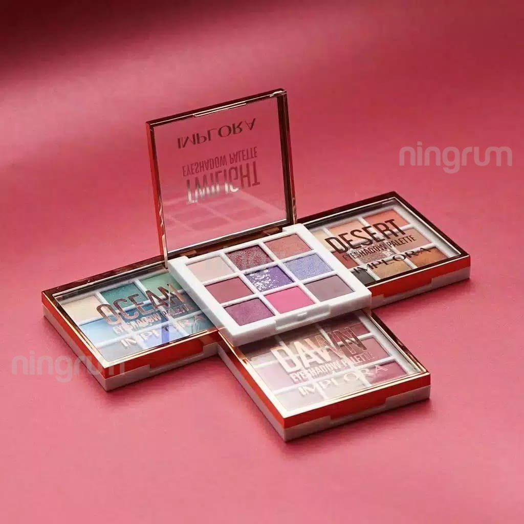 Ningrum - Implora New Eyeshadow Palette Implora Eyeshadow Palette 9 Looks 100 Ori BPOM - 5107