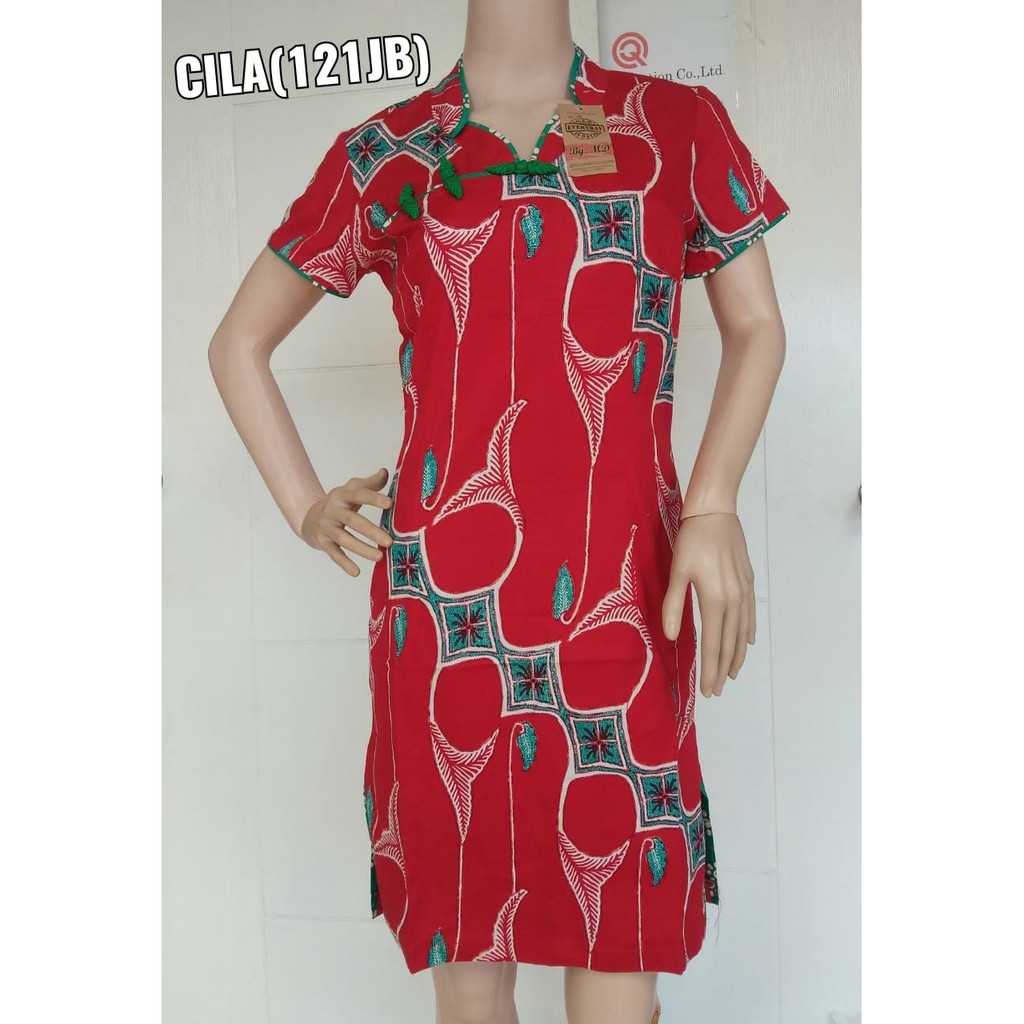 Dress batik wanita katun Stretch