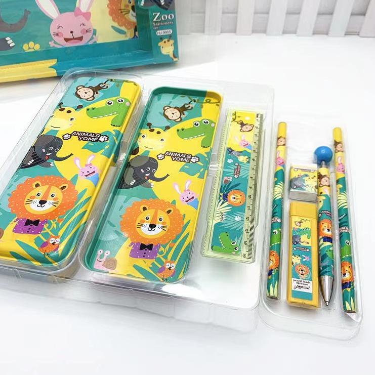 

[QeY㊙] Kotak Pensil Anak Set 7In1 Stationery Untuk Hadiah Anak / Sekolah / Kotak Pensil Karakter Murah / Alat Tulis |Stok terupdate