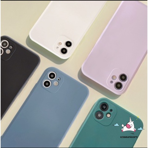 Casing Silikon Iphone 12 Pro Max 12 Mini 11 6 6s 7 8 Plus Xr Motif Macaron Warna Permen Polos