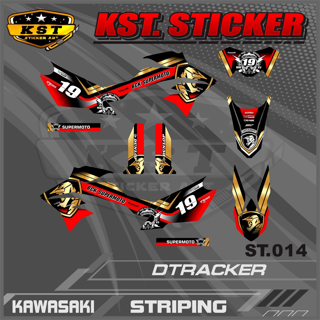 Striping Dtracker - Sticker Striping Kawasaki Dtracker. ST 014