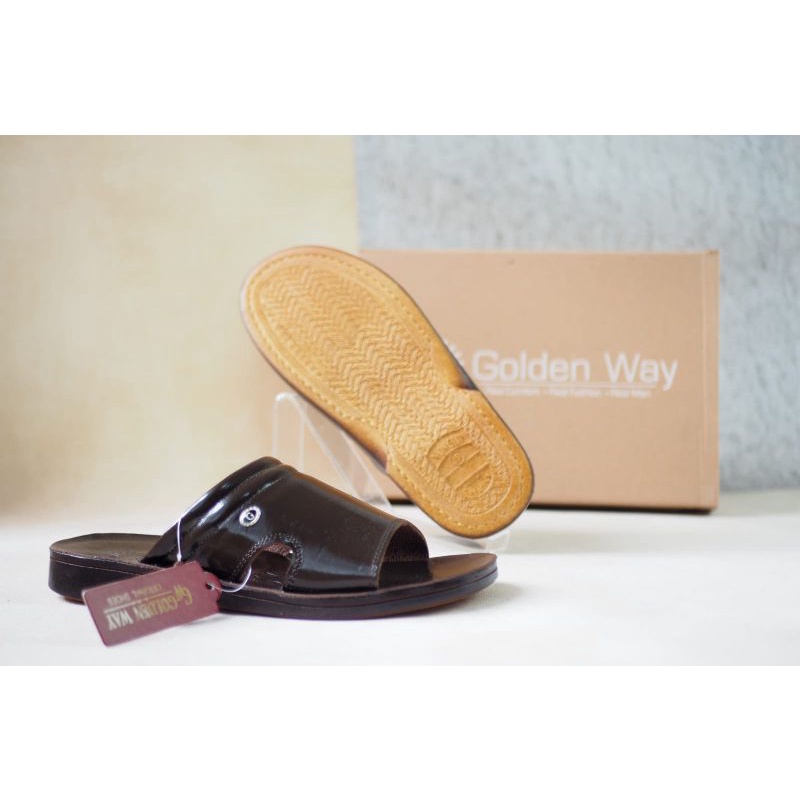 SANDAL KULIT ASLI PRIA GOLDEN WAY GK 04