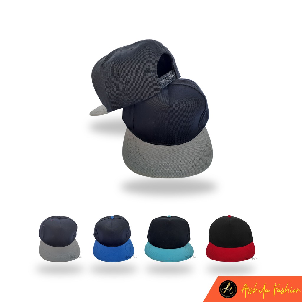 Topi Snapback kombinasi 2 warna Pria Flexfit Yupoong 6089M Premium Classic Snapback Original