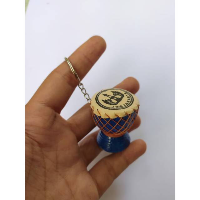 TERMURAH! Gantungan Kunci Bentuk Kendang Jawa - Miniatur Jimbe - Souvenir Yogyakarta Indonesia