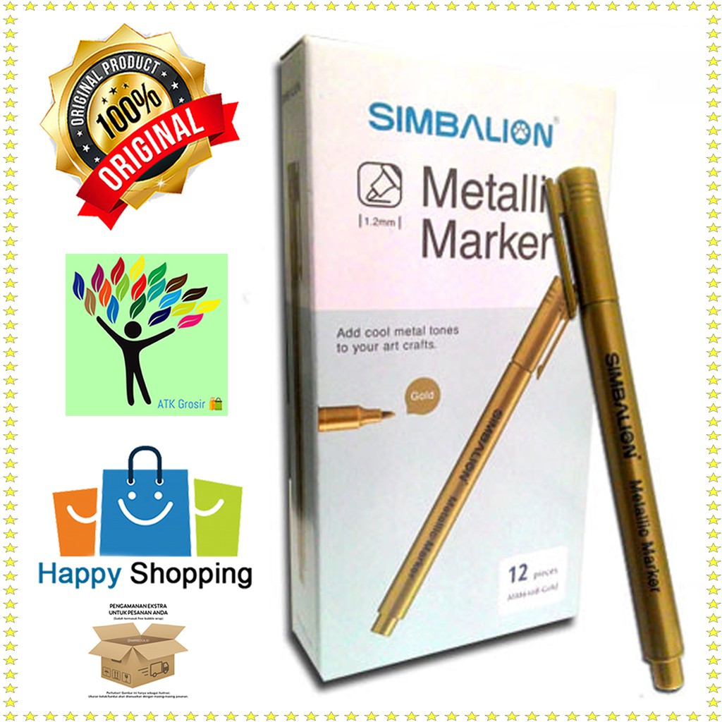 

Spidol Marker Metalic Gold - Simbalion