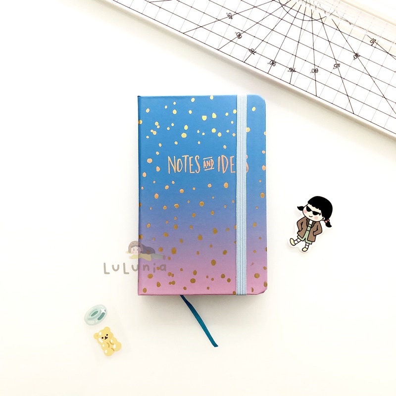 BlingBling Notes&Ideas Notebook (HardCover Notebook/Diary/Buku Catatan)-PurplingBlue