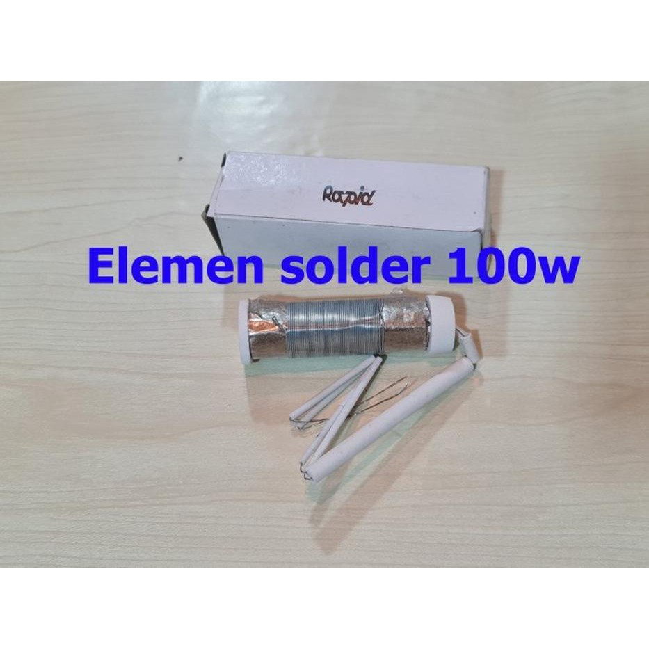 baru elemen solder 100w - element solder 100 watt - Merk RAPID 100watt
