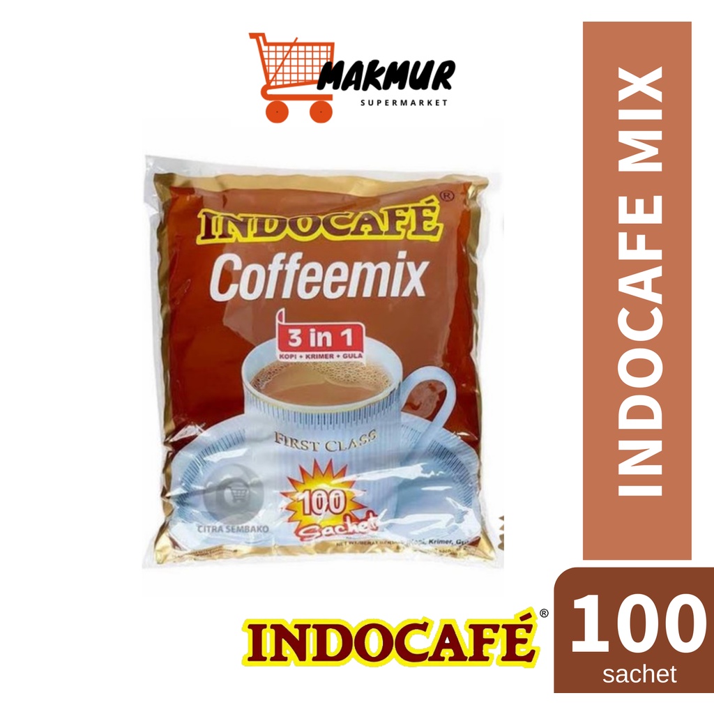 

Indocafe Coffemix (3 in 1) Kopi Kreamer Gula Mix 20 gram - 1 pack isi 100 pcs