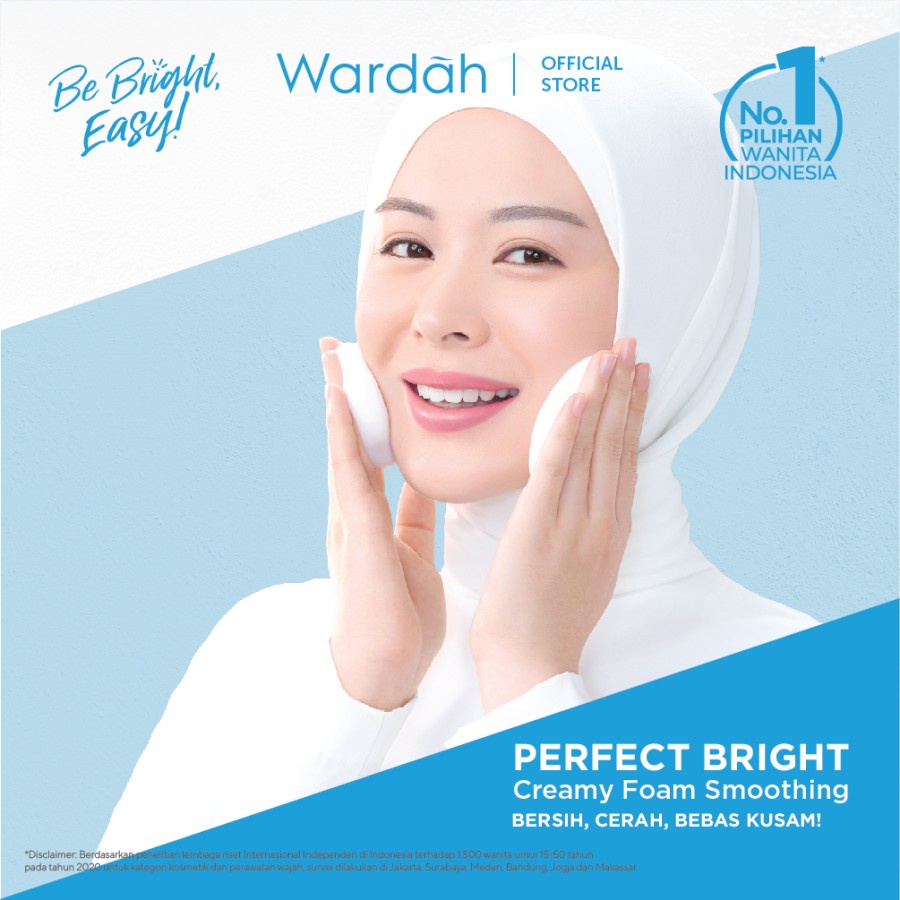 PROMO!! FACIAL WASH PEMBERSIH WAJAH WARDAH PERFECT BRIGHT CREAMY FOAM 100ml