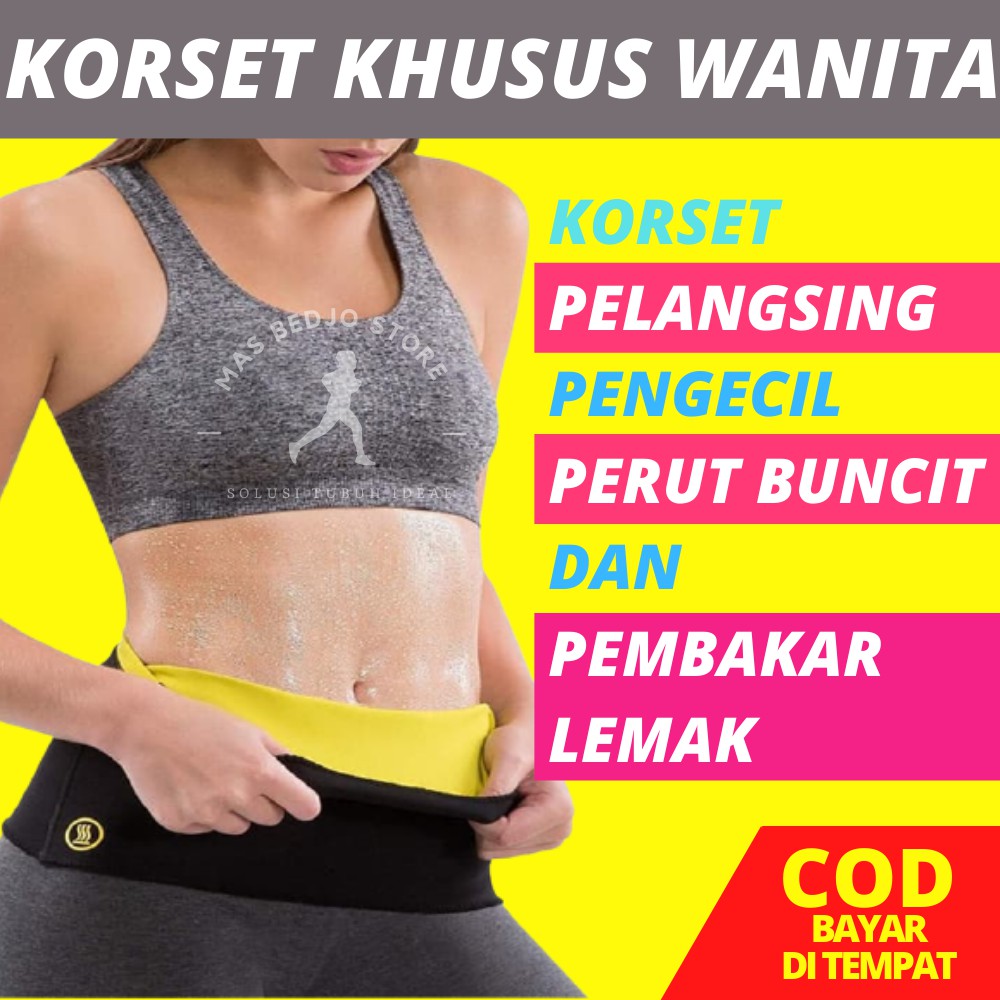 Korset Pelangsing Perut Buncit Neotex Hot Shapers Pengecil Perut Olahraga Stagen Pria Wanita ZZ01