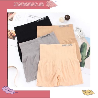 KINDSTORE❤ | Munafie High Waist Boxer | Celana Korset Bentuk Petak - Pengecil Perut Import