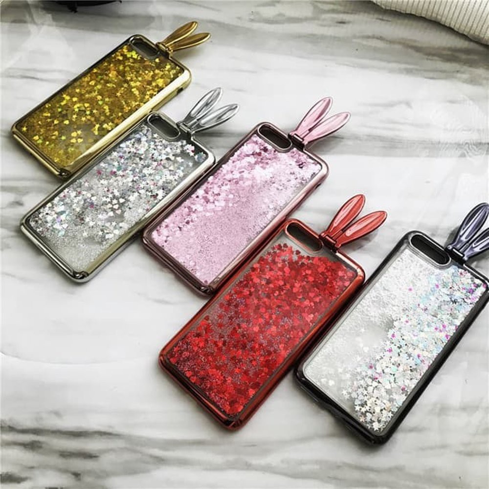 Oppo NEO 7 Glitter Rabbit Soft Case Cover Liquid Water