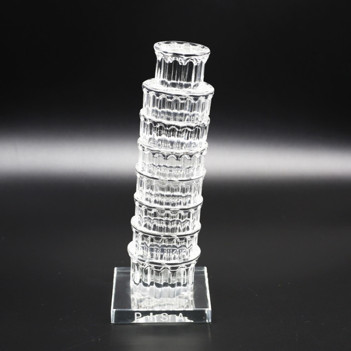 Souvenir Crystal leaning tower of pisa Mini 9cm hadiah dari Italy