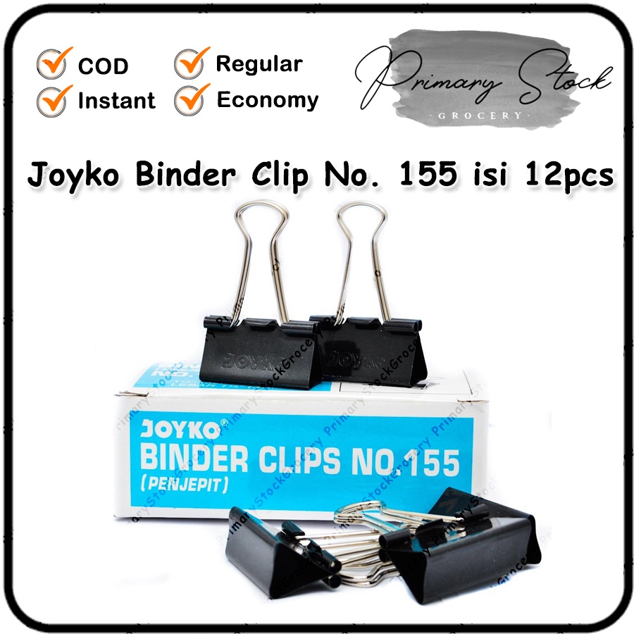 

Binder Clip Klip Kertas Penjepit Paper 1 Pak Joyko No 155 1 Pack 12 Pcs