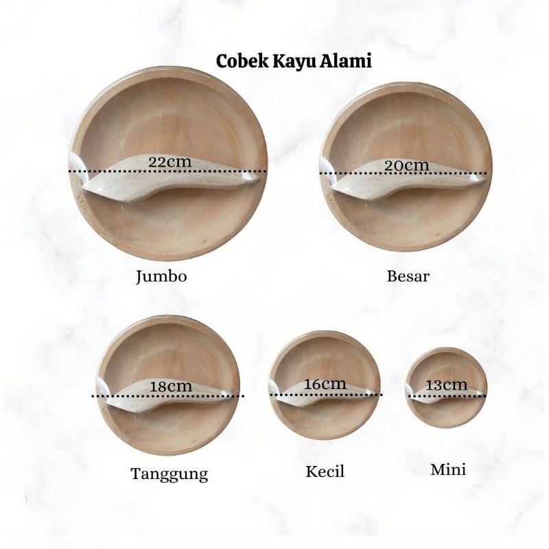 cobek alami / Cobet kayu / ulekan kayu  besar  / cobek satu set