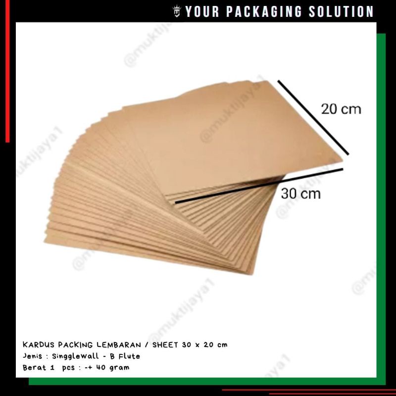 

Sheet Packing • Uk. 30x20cm • Karton/ Kardus Lembaran