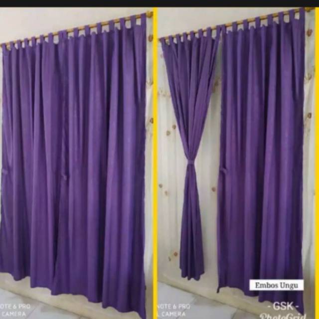 GORDEN TALI PEREKAT KATUN POLOS UNGU 120X200