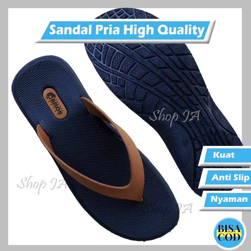 Sandal Kasual Pria Sendal Cowok Casual Sendal Laki Laki Dewasa Terbaru Bandung Kekinian 2021 Ja6a