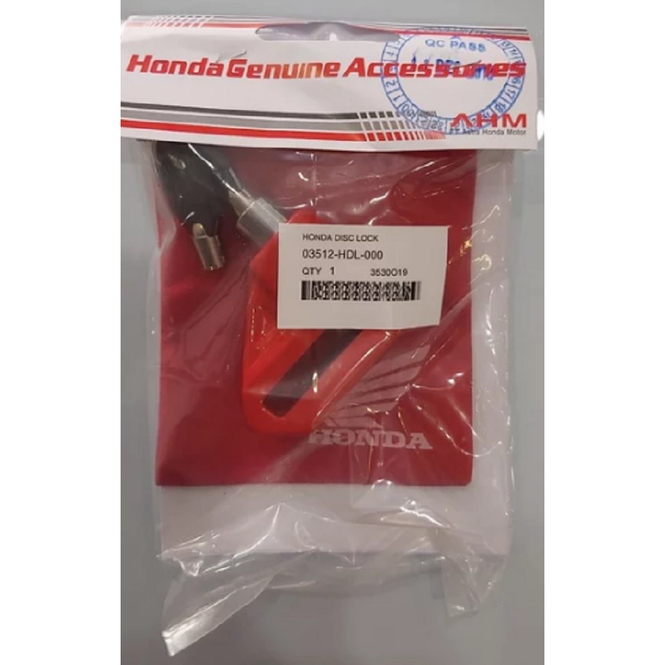 GEMBOK PENGUNCI PIRINGAN CAKRAM SEMUA MOTOR HONDA DISC LOCK 03512-HDL-000 ORIGINAL AHM HGP