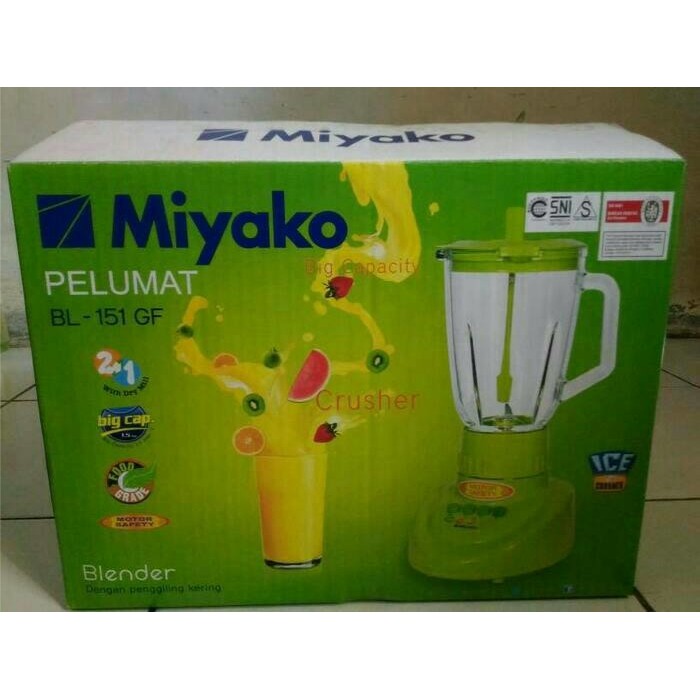 Miyako BL 151 GF. Blender Kaca 1.5 Liter 2 Gelas. Baru &amp; Bergaransi Resmi