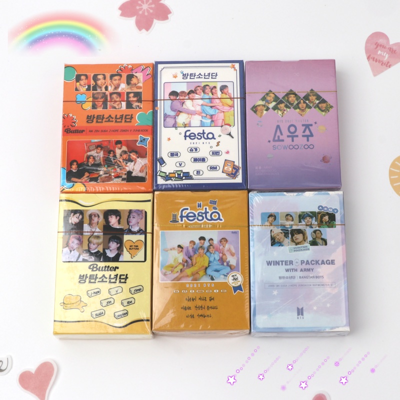 54pcs / set Kartu Lomo KPOP BTS 2022 Album Butter Lomo MAP OF THE SOUL 7 BE HD Untuk Koleksi