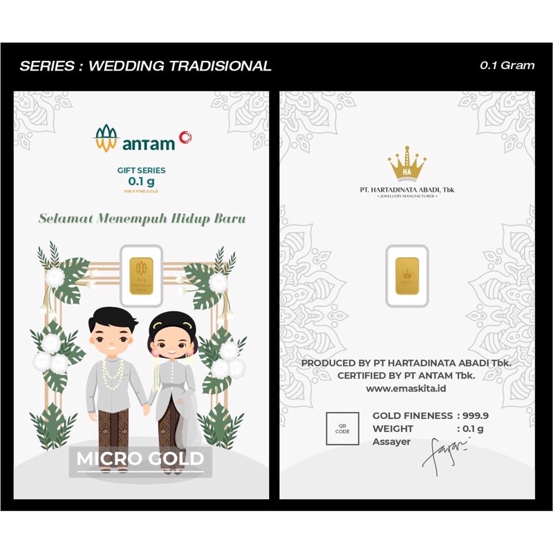 Jual Hadiah Emas ANTAM LM 0,1 gram wedding dan ulang tahun