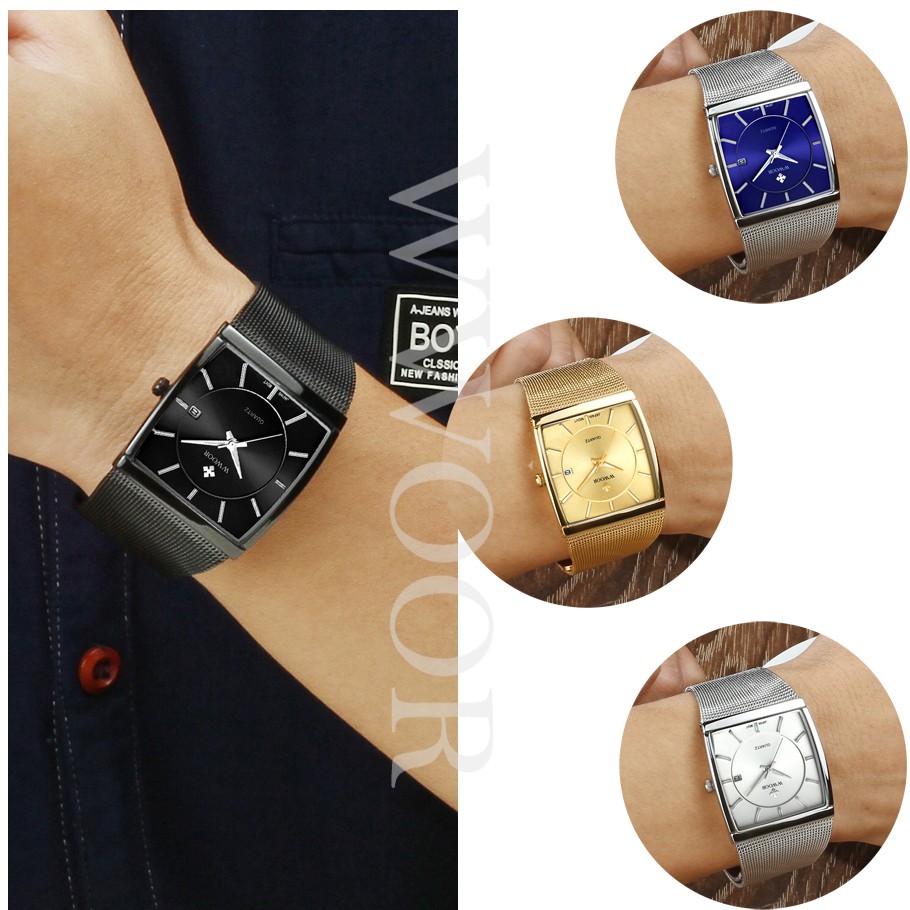 Jam Tangan Formal Anti Air Gaya Elegan dan klasik wwor Petak - ORIGINAL WWOOR 8831