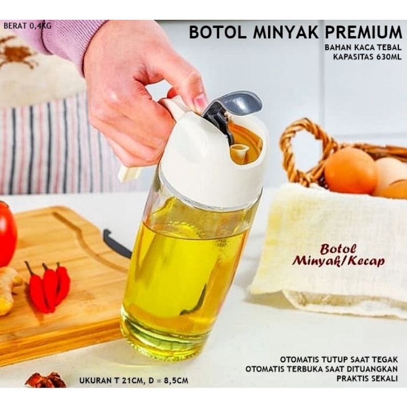 botol minyak serbaguna tutup otomatis