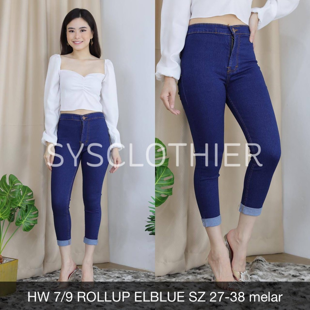 CELANA JEANS WANITA HW 7/9 ROLLUP SERIES