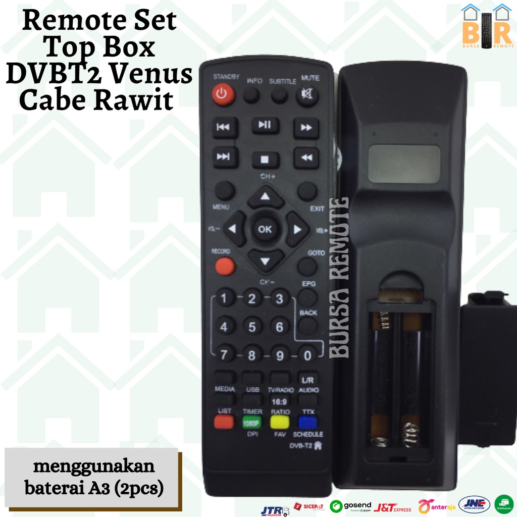 Remot / Remote Set Top Box DVB-T2 Venus Cabe Rawit / ecer dan grosir