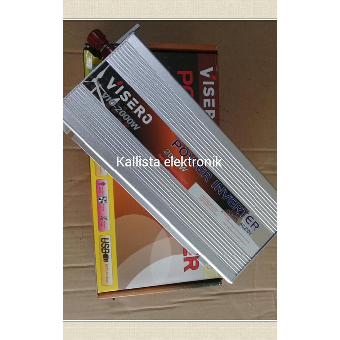 Visero Power Inverter 2000 Watt 2000W Perubah Arus DC ke AC