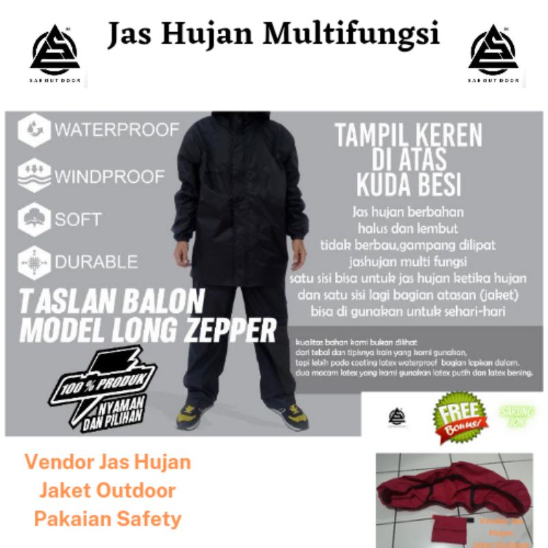 Jas Hujan taslan balon serbaguna