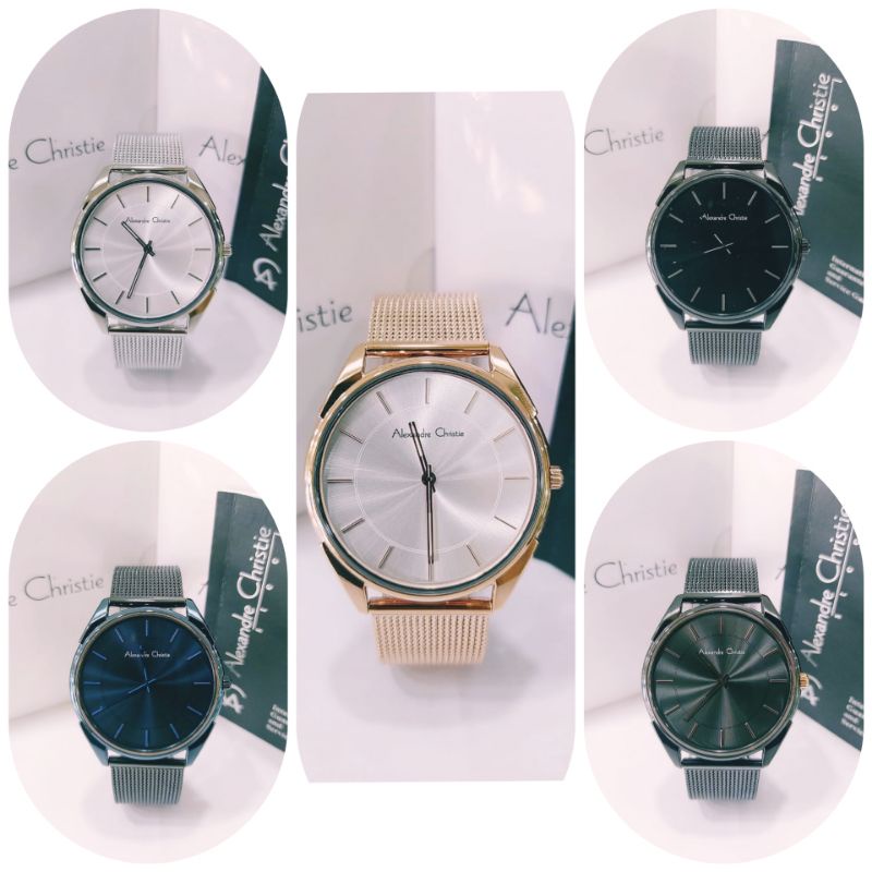 Jam Tangan Pria ALEXANDRE CHRISTIE 8626 AC8626 AC 8626, Model elegan, tipis, tali pasir stainlees ,g