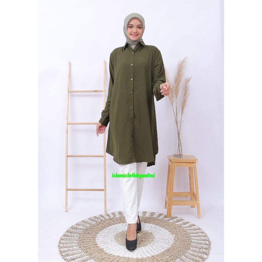 Kemeja Tunik Wanita Polos Amanda - EVR