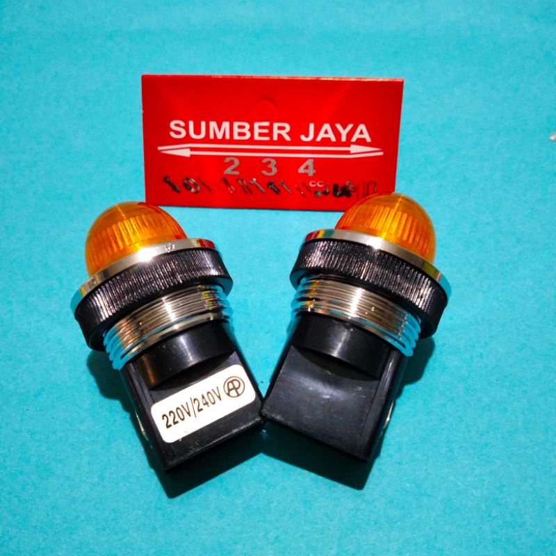 Lampu indikator kuning 240 V / indicator light singnal  / pilot lamp  TERMURAH