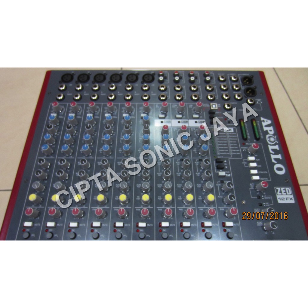 mixer audio apollo zed 12 fx