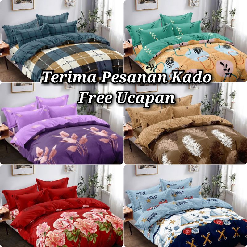 Bed Cover Set Lady Rose 180x200 160x200 Flat Alodia Anela Donita Juventus Ferren Flamingo Kitty Capu