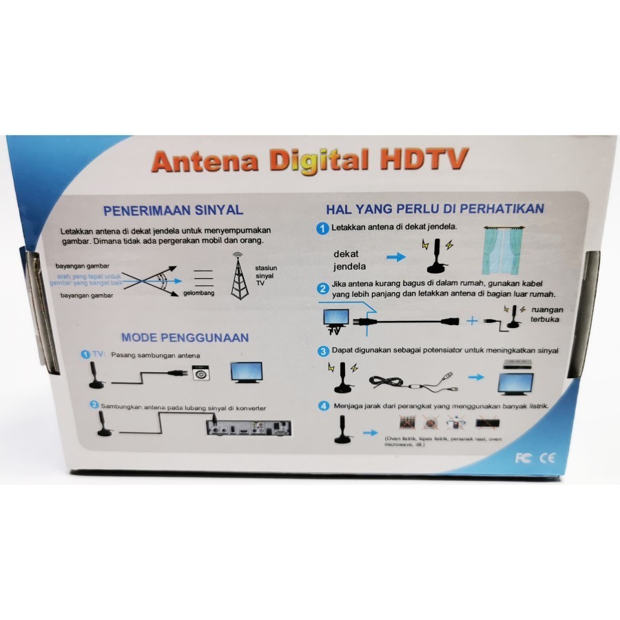 ANTENA TV DIGITAL INDOOR DALAM RUANGAN RUMAH EVINIX MINI DVB-T2 4K