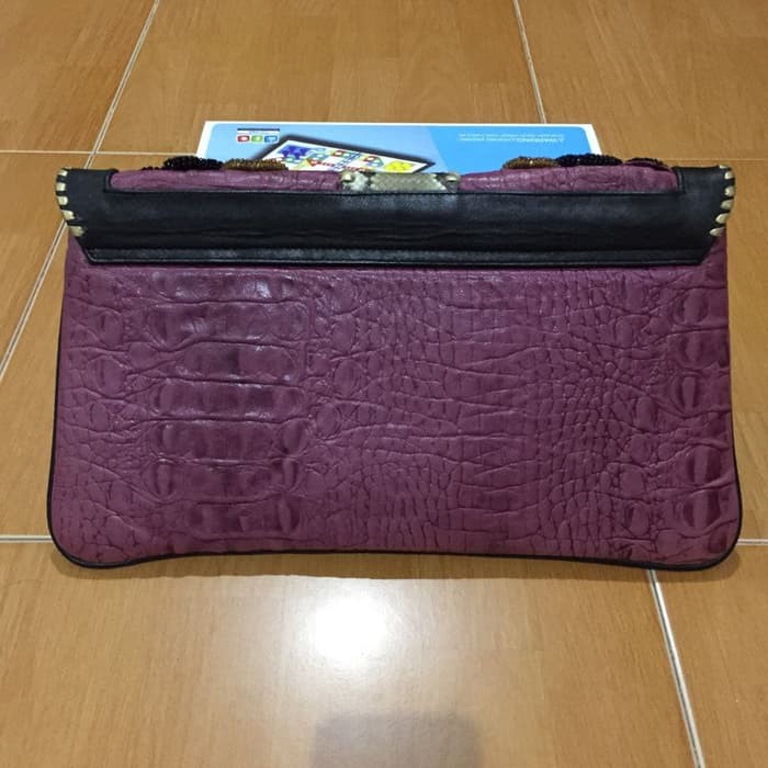 TAS WANITA TERBAIK BERKUALITAS TINGGI Tas Wanita dari kulit ular Python & batu batu an kuali OK685