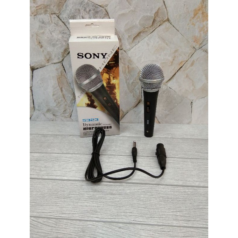 Microphone Kabel Sony S-323 Dynamic/Mic Murah Kabel Sony S-323