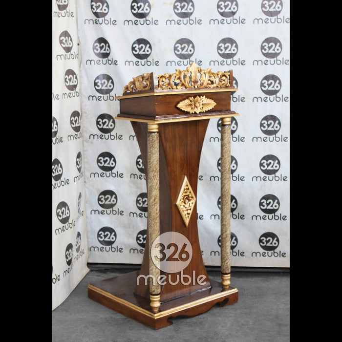 Podium Presiden Jati Mebel Jepara Mimbar Podium Kecil Elegan Jepara