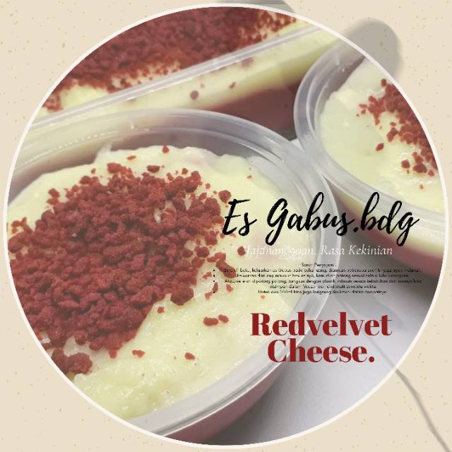 

FROZEN DESSERT Redvelvet IceCake/Es Gabus Bandung Kekinian box 650ml