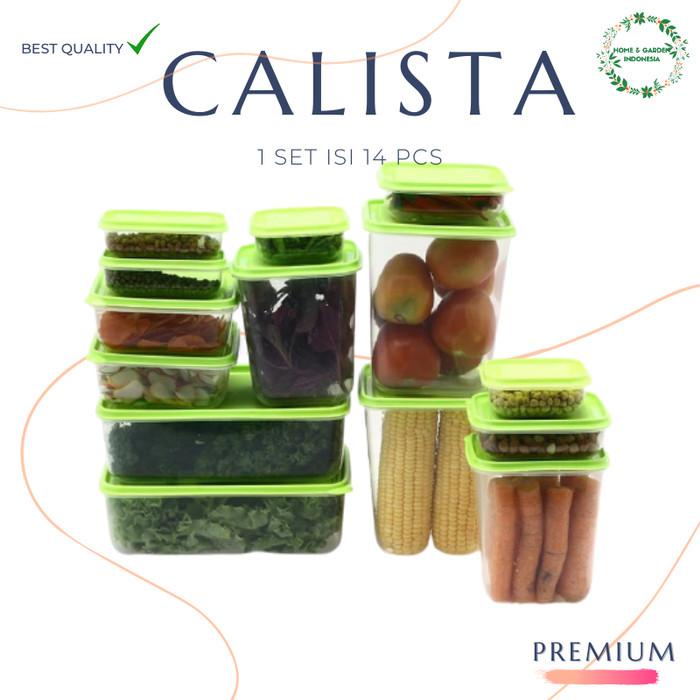 Food Storage/Food Container/Toples Plastik/Calista Otaru Bening 14Pcs