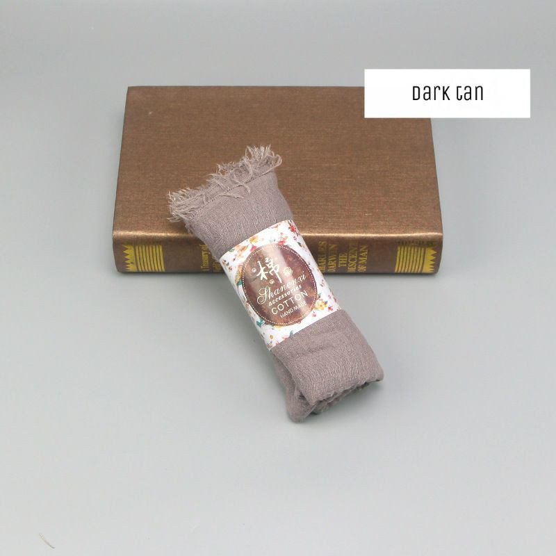 Crinkle Scarf 20 Warna / Crinkle hijab / Pashmina Rawis / Pashmina Crinkle-Dark tan