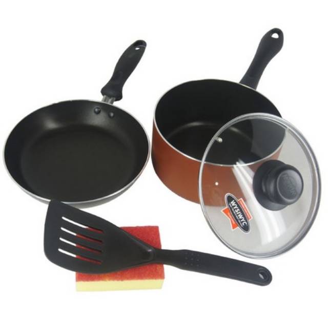 Maxim venice set panci wajan penggorengan frypan teflon 5 pcs set