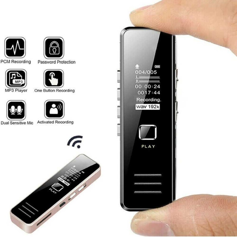 Voice Recorder 32GB Perekam Suara Audio Digital Mini USB OLED