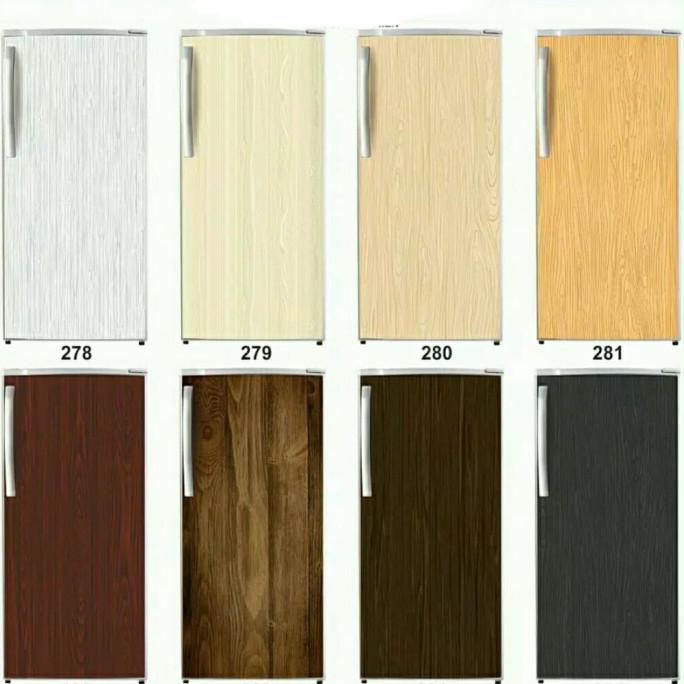 Stiker Kulkas 2 Pintu Kayu Polos Termurah