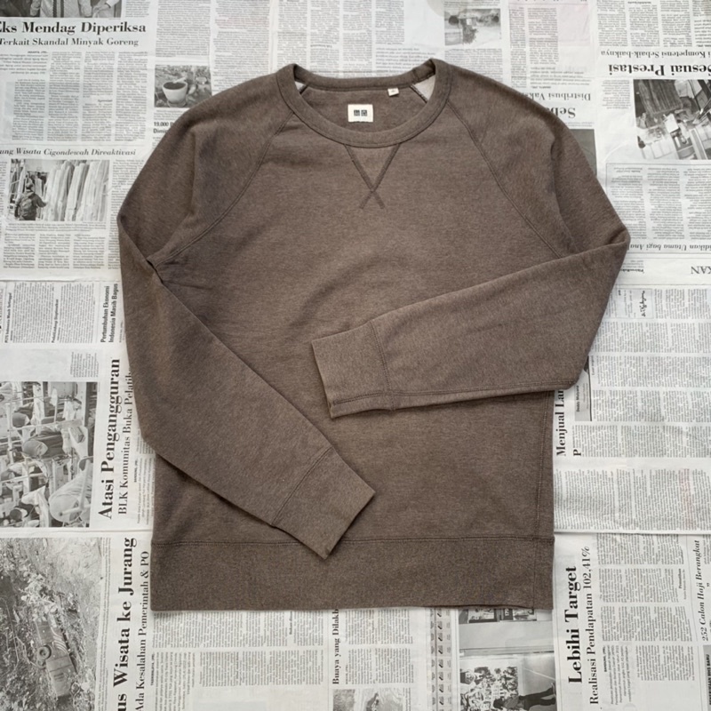 crewneck uniqlo brown second
