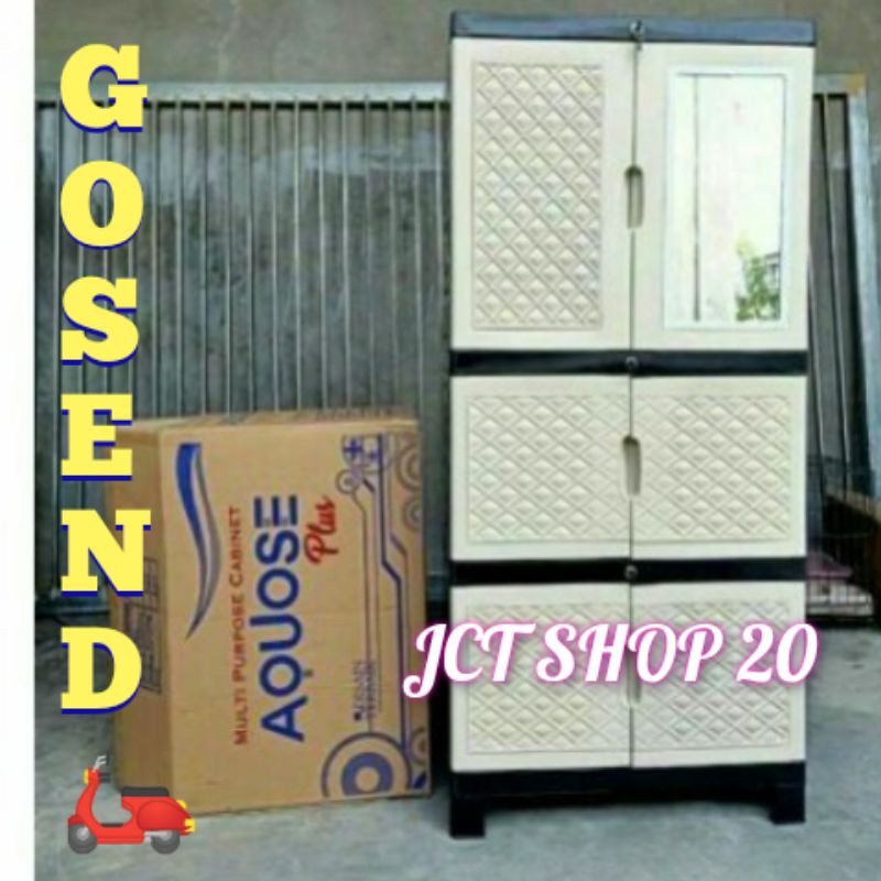 Jual Lemari Plastik Jumbo Aquose Plus Kaca Jasa Kirim Gosend Area Surabaya Gresik Sidoarjo Indonesia Shopee Indonesia